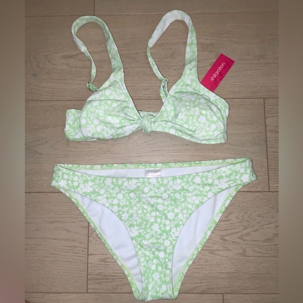 Green two piece bikini